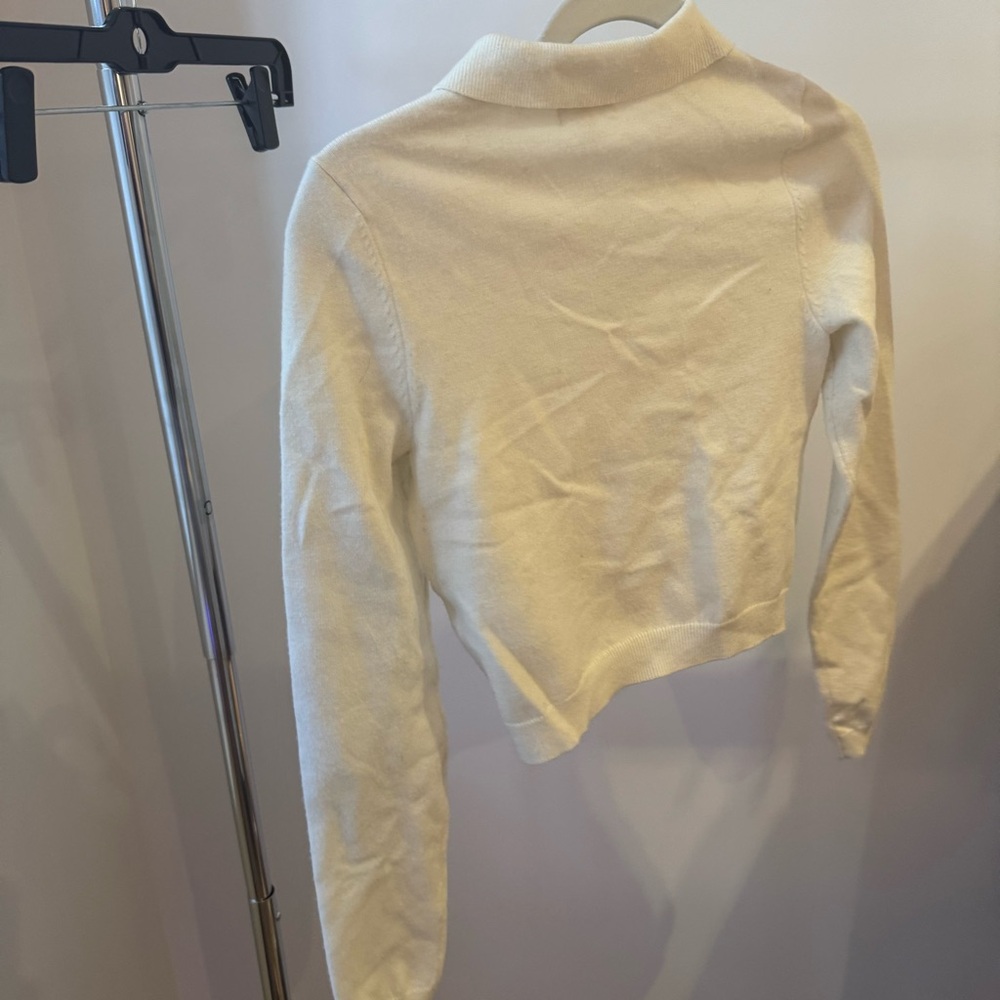 Song of Style Tangerine Cardigan in Cream with pearl buttons, Size S · $45 - Picture 3 of 4